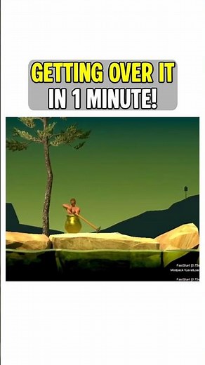 Getting Over It — 1 Minute Speedrun! #gettingoverit #speedrun