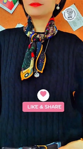 Scarf Tying Tutorial for Short Scarf Lovers #fashion #搭配分享 #軟裝搭配 #korea