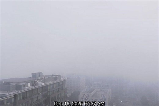 California’s 400-mile radiation fog blankets Central Valley