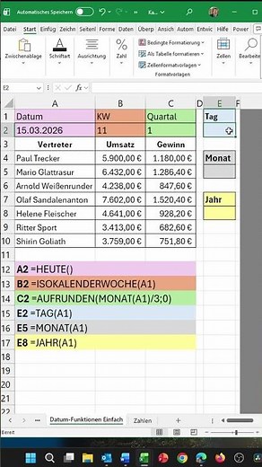 Excel date functions explained simply: Date, week, quarter & more in seconds