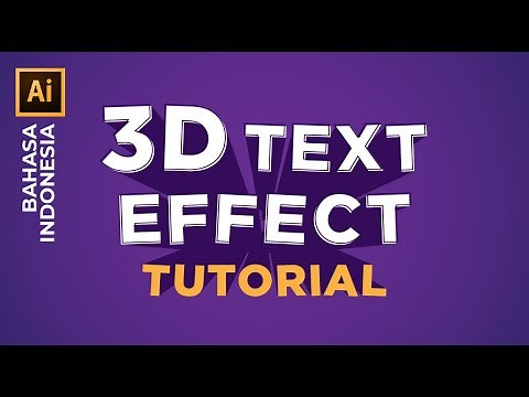 Tutorial Tipografi Sederhana Membuat Efek Tulisan 3D di | 3D Text Effect Adobe Illustrator