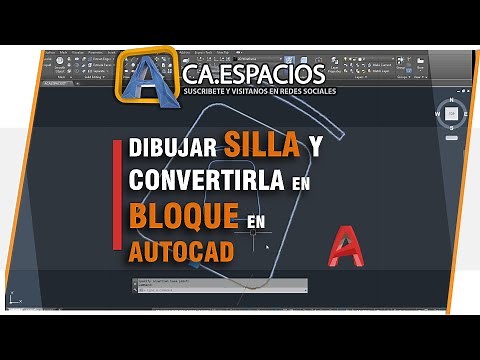 BLOQUE AUTOCAD, COMO HACER SILLA Y CONVERTIRLA EN BLOQUE-DIBUJO DE SILLA