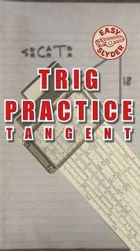 Trigonometry on Slide Rule: Tangent