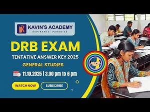 LIVE: DRB Exam 2025 General Studies Tentative Answer Key Discussion | Full Analysis