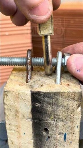 I Used Two Clamps a Screw and a Nut to Lock the Padlock Locking Method #USAConstruction #SecureFix