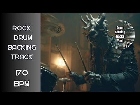 170 BPM Death Metal Drum Backing Track | Fast Galloping Beat | Royalty Free Drum Loop