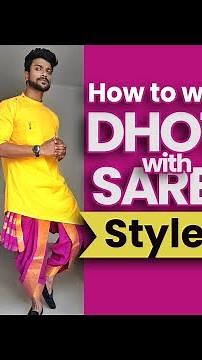 How to Drape a Dhoti With Saare Style 5: With side pleats.