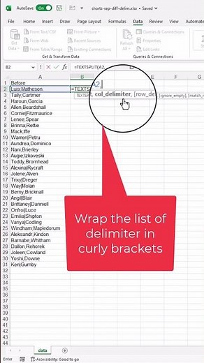 Extract Text Before Multiple Different Delimiters - Excel #Shorts