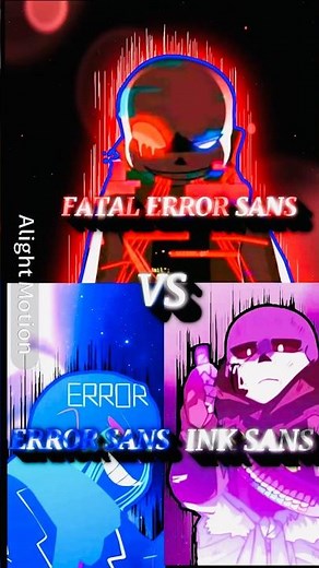 Fatal Error Sans vs Error sans & Ink sans #undertale #undertaleau #inksans #errorsans