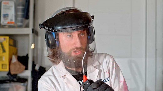 740K views · 5.4K reactions | Gav takes on TikTok's viral spinning apple trend... slow mo style. That 28,500 fps explosion though. | The Slow Mo Guys | Facebook