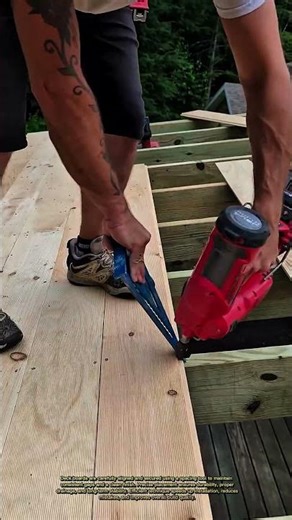 He Installs Deck Boards with Perfect Alignment 🔥 Satisfying Carpentry Work