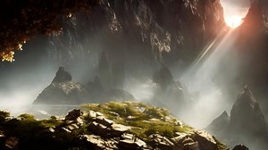 Ai Generated, Cave, Sun. Free Stock Video