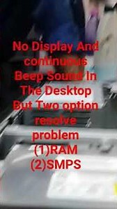 How To Fix No Display On Monitor And continuous Beep Sound In the desktop |As The CPU 🖥️