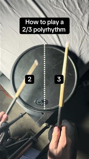 Level 1 polyrhythm tutorial (2/3) #drums #drummer #shorts #youtubeshorts #music