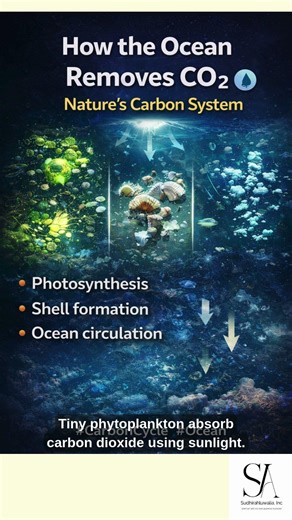 How the Ocean Removes CO₂ | Nature’s Carbon System #CarbonCycle #Ocean