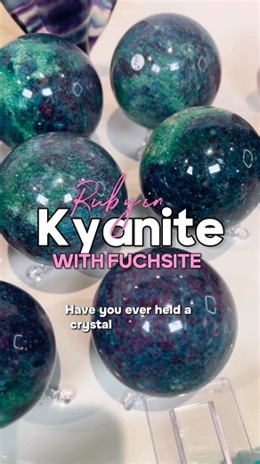 Ruby in Kyanite with Fuchsite crystal meaning 💚💙💖 #crystals #crystalshop #spiritualhealing