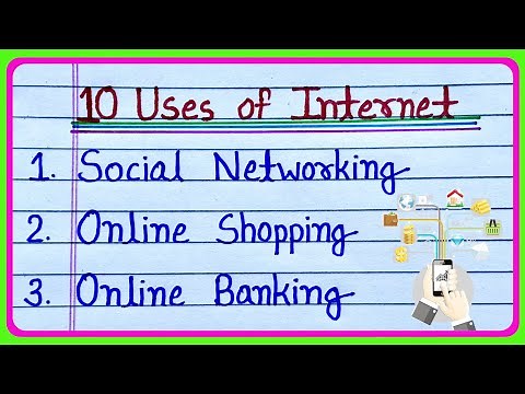 10 uses of internet in english | write 10 uses of internet in our daily life | Use of internet
