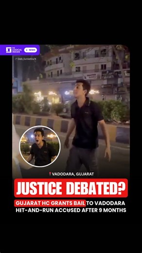 The Gujarat High Court has granted conditional bail to the accʉsed in a fatal hɨt-and-run case in Vadodara, Gujarat, after nine months in jail. The incident occurred on March 13 when a speeding car allegedly driven under the influence of cannabɨs hɨt eight pedestrians in the Karelibaug area, kɨllɨng one woman and injʉrɨng seven others. 👉🏽 Granting bail on a ₹1 lakh bond, the court observed that pʉnishment cannot precede trial, noting the accʉsed’s age, student status, and that the chargesheet 