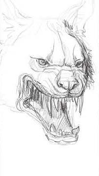 How to Draw a Hyena Dog Step by Step | Scary & Powerful Animal Sketch