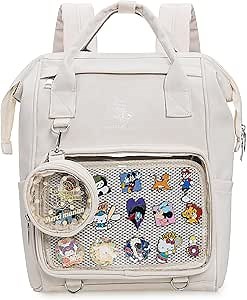 Kawaii Pin Collector Bag Ita Bag Pins Display Backpack JK with Inserts for Anime Cosplay Casual Daypacks