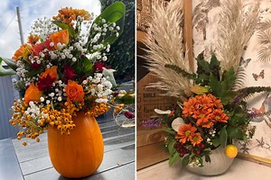 Mums are making DIY vases out of pumpkins just in time for Halloween