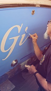 Lettering and boat today. #boatsandhoes #boats #painting #relax #brushlettering #pic #artsy #artclass #artist #art #leader #custombyhand #handpainted #handmade #oldschool #custom #creativity #artist #arts #reelsvideo #kustomkulture #kustom #relaxing #hardwork #byhand #brushes #brushwork #lettering #letteringart #learn | Todd Hanson