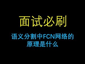 面试必刷：语义分割中FCN网络的原理是什么？