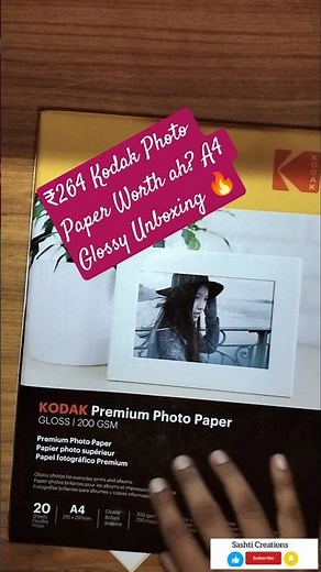 ₹264 Kodak Photo Paper 😱 Worth ah? | A4 Glossy Unboxing 🔥 #shortsfeed