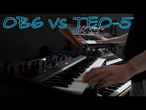 Oberheim TEO-5 vs Sequential OB6 (Tone and filter focus, no talking no fx)