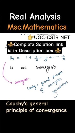 Real Analysis | Msc.Mathematics | Sequences #realanalysis #mathematics #shorts