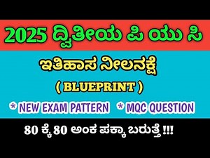 2nd PUC HISTORY BLUEPRINT 2025 || history annual exam blueprint 2025 | PUC HISTORY BLUEPRINT
