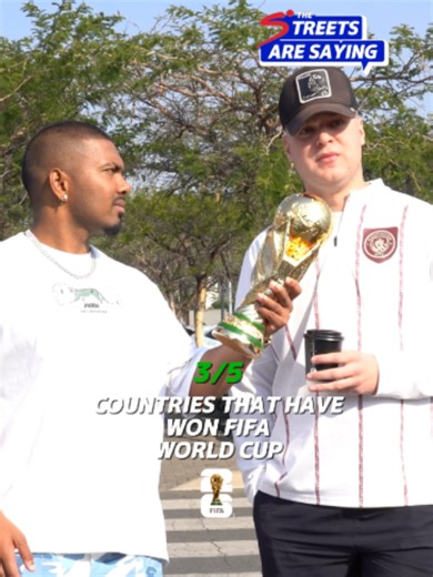 Can you name five countries that have won the #FIFAWorldCup? 🏆💭 #SportsOnTikTok #DStvFIFAWorldCup #EverythingCanWait #StreetsAreSaying