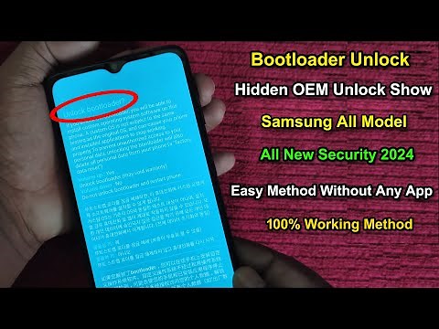 Samsung Bootloader Unlock All Model OEM Unlock | Bootloader Unlock Samsung Phone/OEM Unlock Samsung