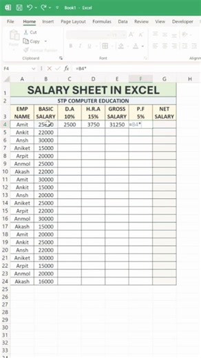 Excel Magic: Calculate Salary in Seconds! 💸Salary Sheet in Excel | Step-by-Step Tutorial 📑