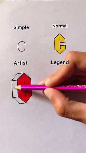 Easy Drawing Tutorial for the Letter 'C'