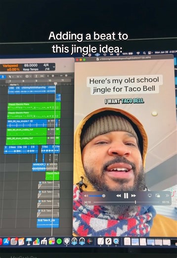 Added a cheesy beat underneath this jingle idea for @tacobell by @JØHNN!£ W!NT£R$ !V 🤝 tag Taco Bell for us #jingle #tacobell #trending