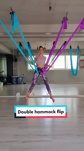 Exciting Aerial Hammock Flips with Mariam Yoga