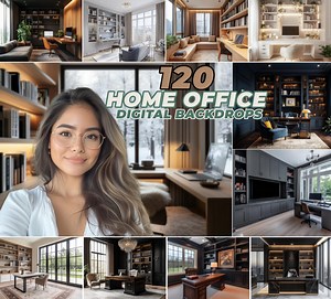 120 Home Office Zoom Backgrounds: Professional Virtual Backdrops (PNG Digital Download) - Etsy