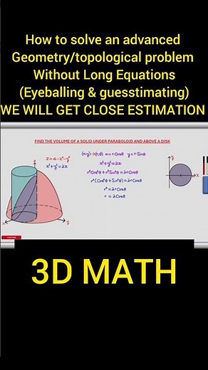 How to solve advance geometry/topological problem without long equations (eyeballin' & Guestimation)