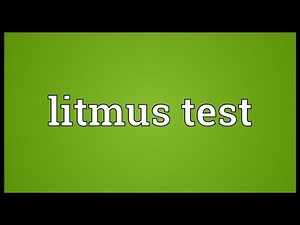 Litmus test Meaning