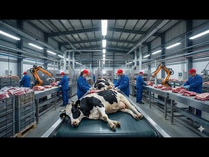 Inside a Modern Beef Processing Factory: From American Cow to Premium Beefsteak (Full Process)