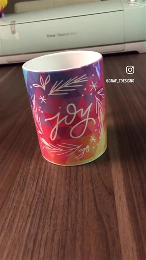 don’t have a sublimation printer? that’s totally fine! cricut ink infusible transfer sheets allows you to still give that pop effect on any mug! check this video out! . . . #cricut #cricutprojects #custommug #joy #custom