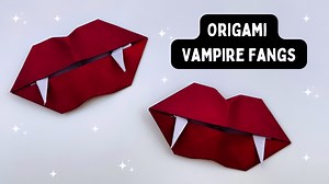 12 reactions | DIY How To Make Origami PAPER Vampire Fangs / Paper Craft / ORIGAMI Vampire Teeth For Halloween #paperfangs #origamifangs #papercraft #halloween | Crafty Cart | Facebook