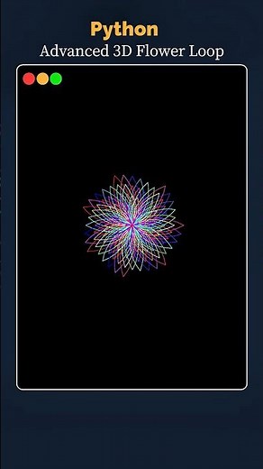 I coded the most beautiful flower in Python! 🌸🔥 #shorts #coding
