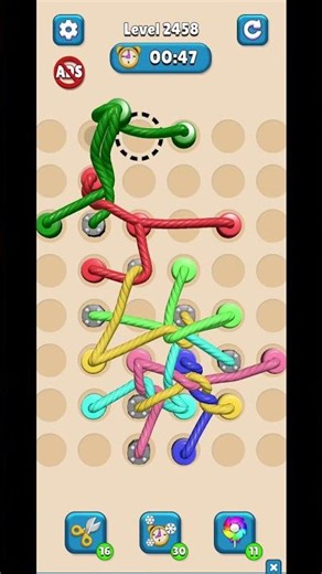 Tangle Rope 3D level 2458 Gameplay | Impossible Untangle Solve! 🤯