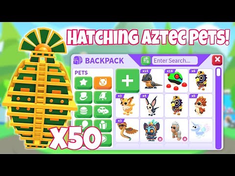 Hatching Aztec Pets! | 50 Aztec Eggs! | Roblox Adopt Me New Egg Update | Riivv3r