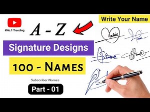 ✅ A to Z Signature Styles | Signature Style of My Name | How to Signature | How to Sign | Part -1