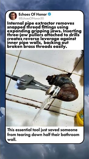 REMOVING BROKEN PIPE THREAD FITTINGS