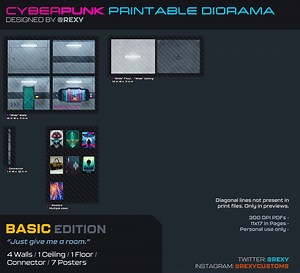 Cyberpunk Printable Modular Diorama for 1/12 6" Figures and Miniatures (digital Files) - BASIC VERSION - Etsy
