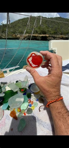 Red Sea Coin? Close enough! Check out some epic finds from cave diving in Bonaire with some friends awhile back on a catamaran #seacoins #seacoins #redseacoin #cavediving #beachcombing | LC's Glass